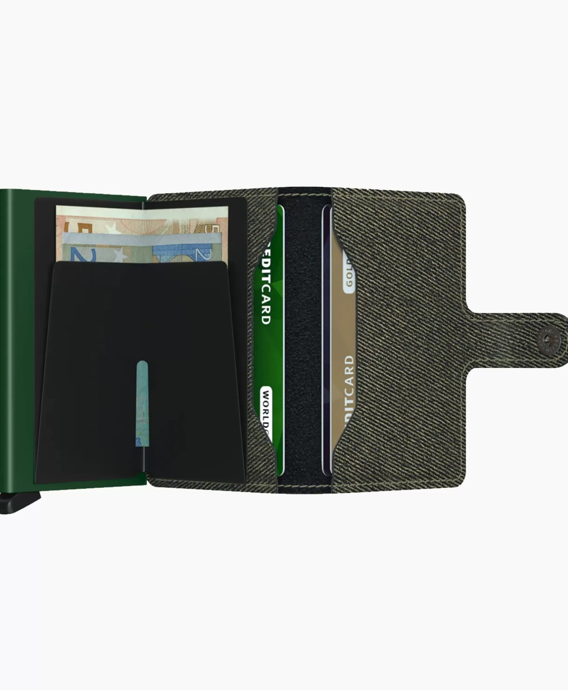 Hot Portemonnee Miniwallet Twist Groen Heren Portemonnees