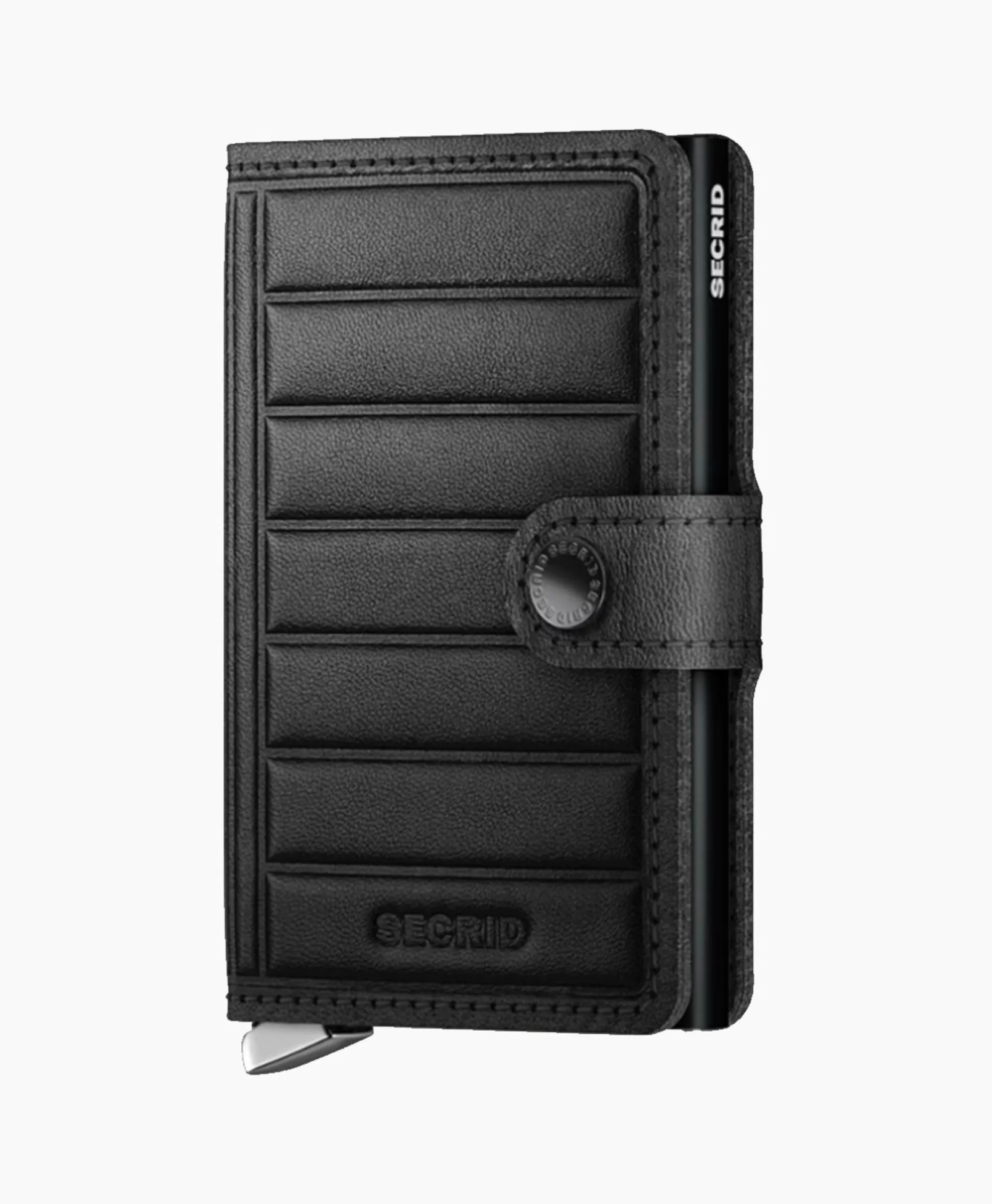 Discount Portemonnee Premium Miniwallet Emboss Lines Black Zwart Heren Portemonnees