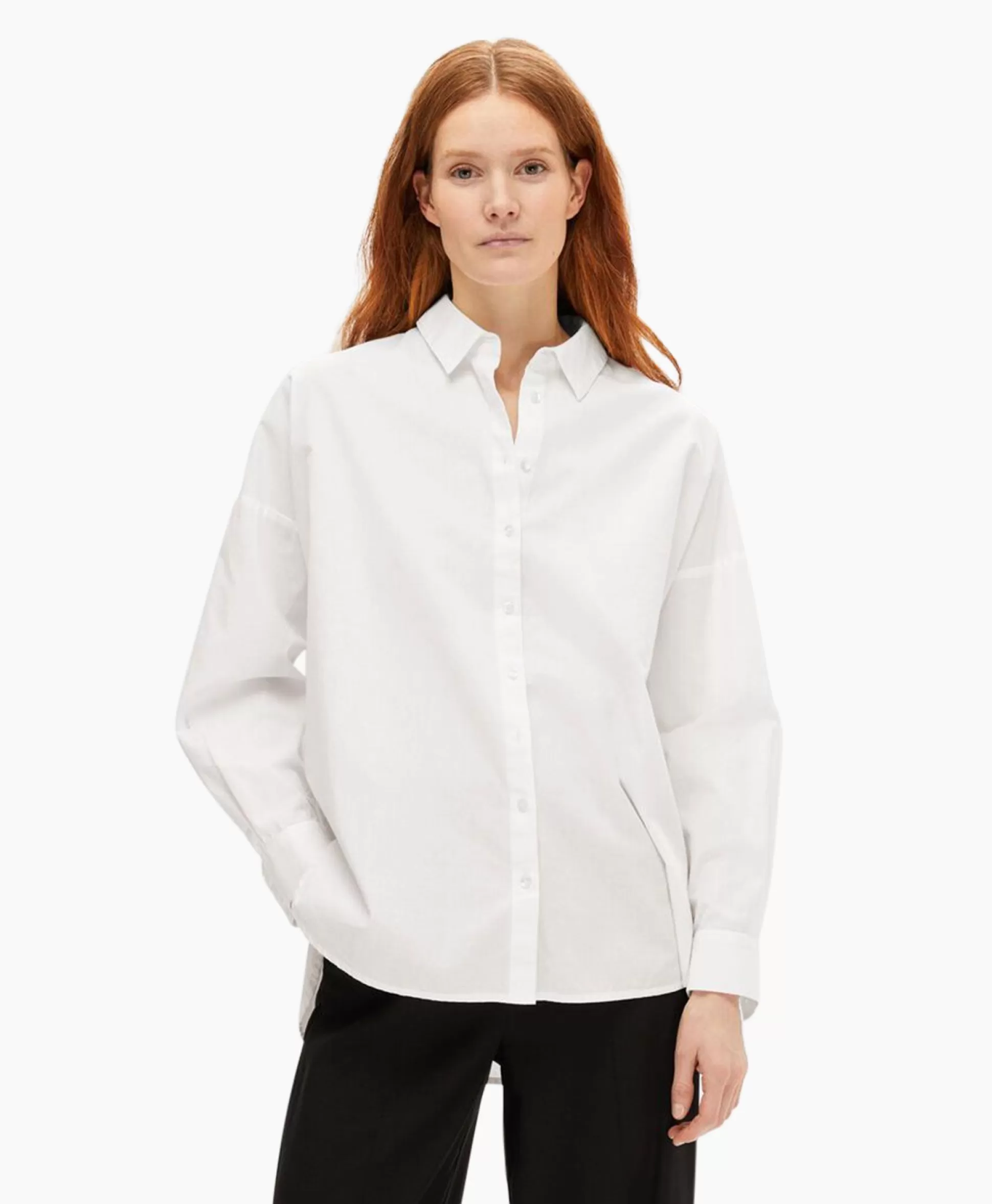 Store Blouse Dina-Sanni Ls Shirt Noos Wit Dames Blouses