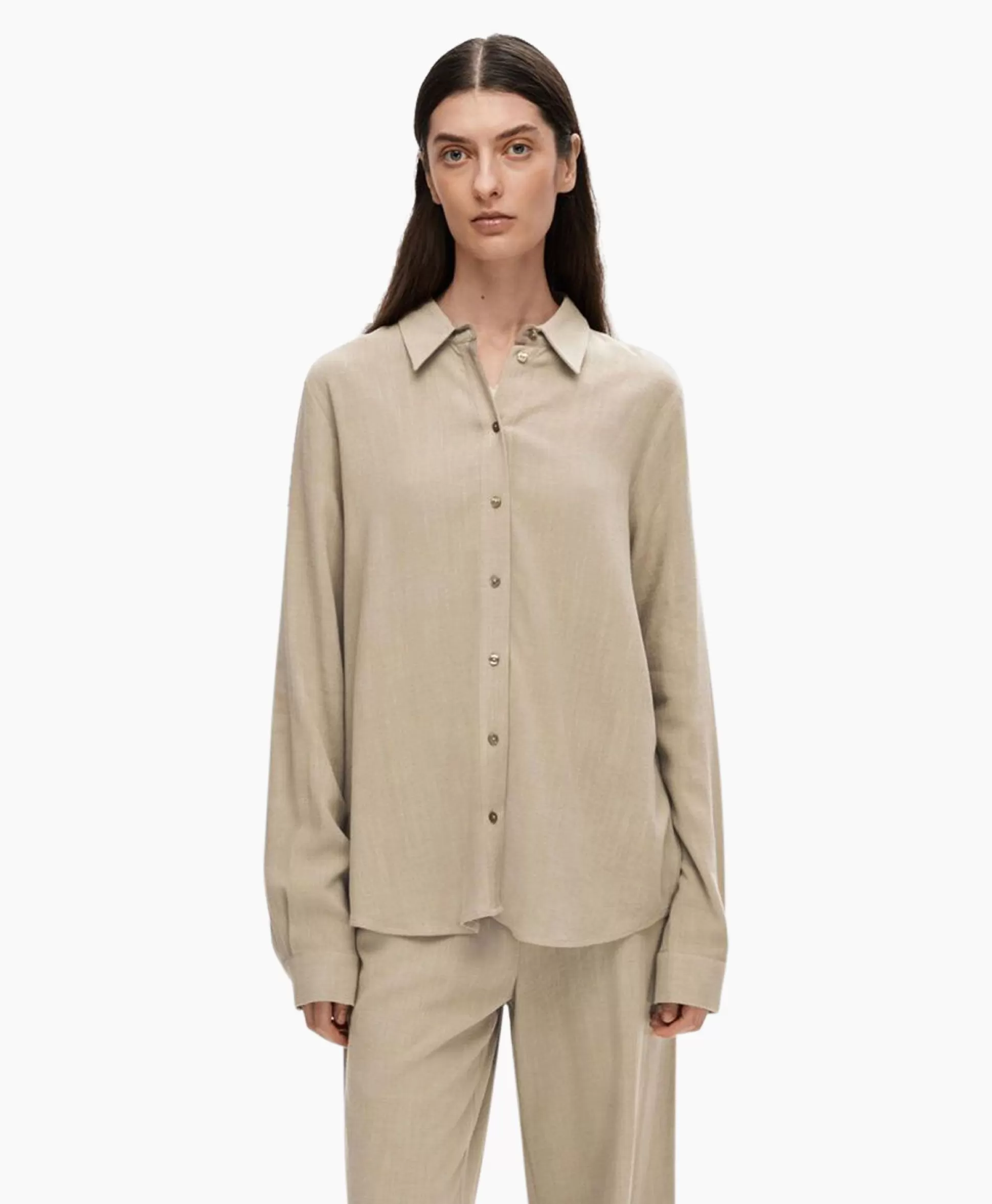 Store Blouse Viva Ls Shirt Noos Licht Grijs Dames Blouses