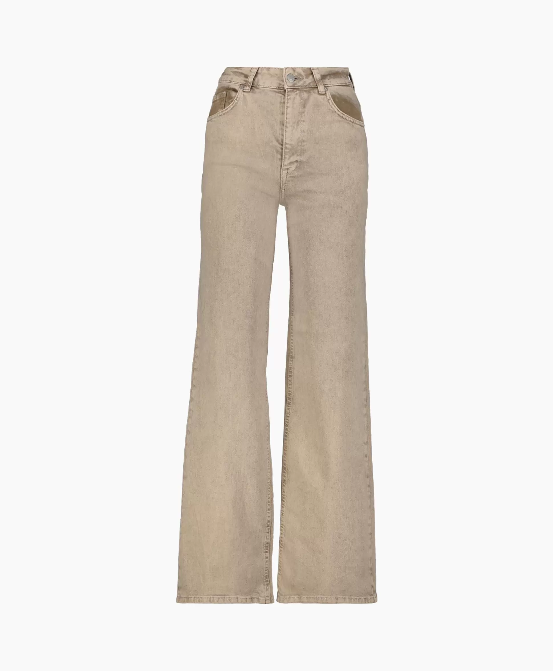 Cheap Jeans Alice-Cora Hw Latte Denim Wide J Beige Dames Broeken