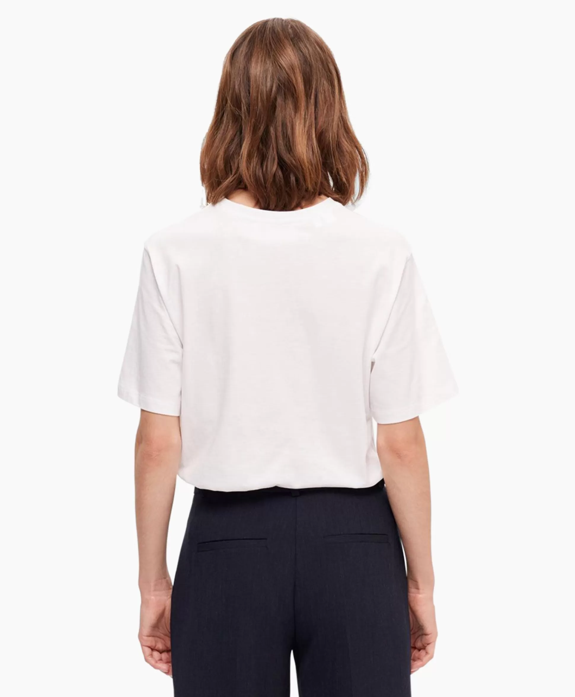 Clearance T-Shirt Korte Mouw Vilja Ss Printed Tee W Noos Wit Dames T-Shirts & Tops