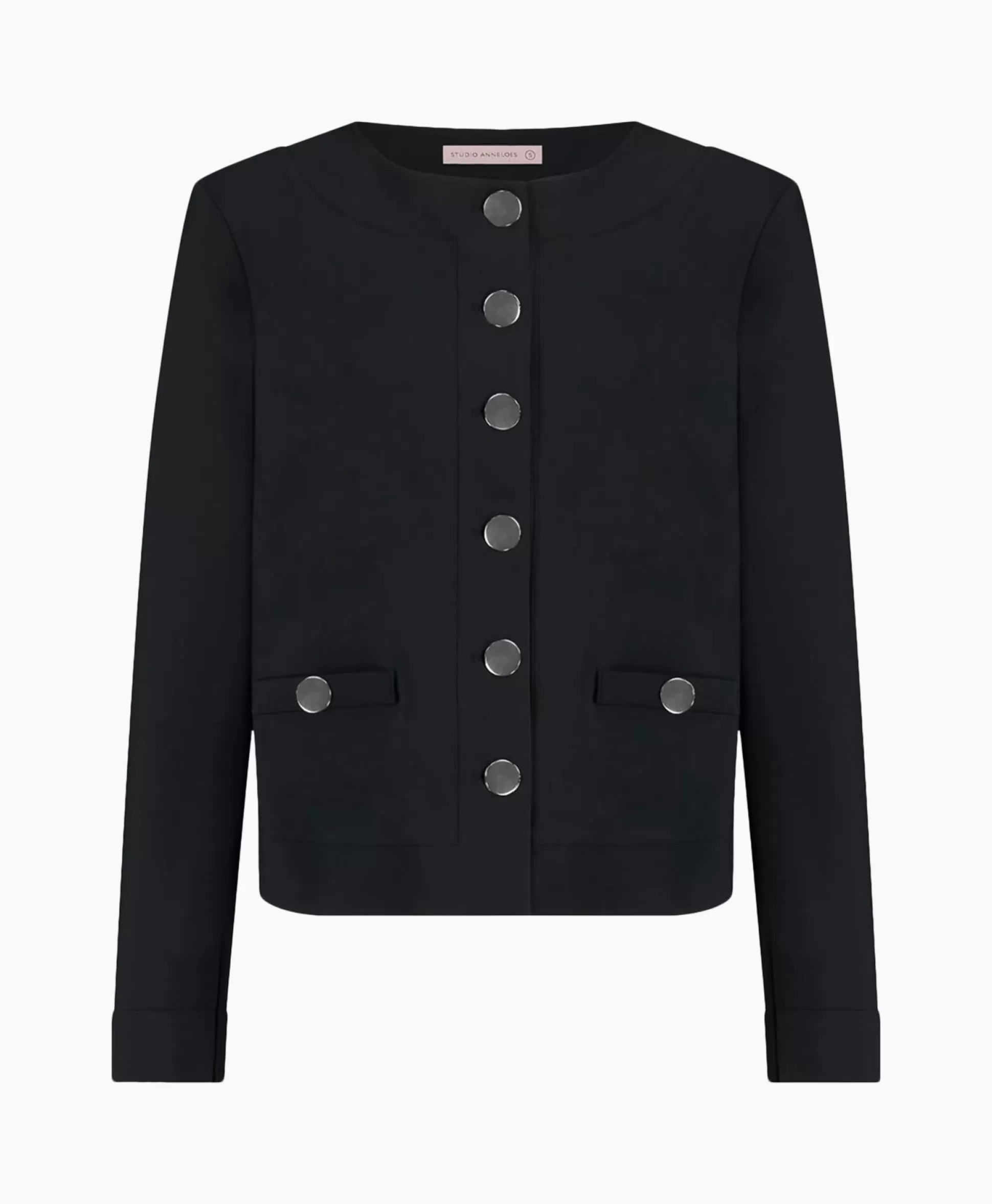 New Blazer Janet Bonded Zwart Dessin Dames Blazers