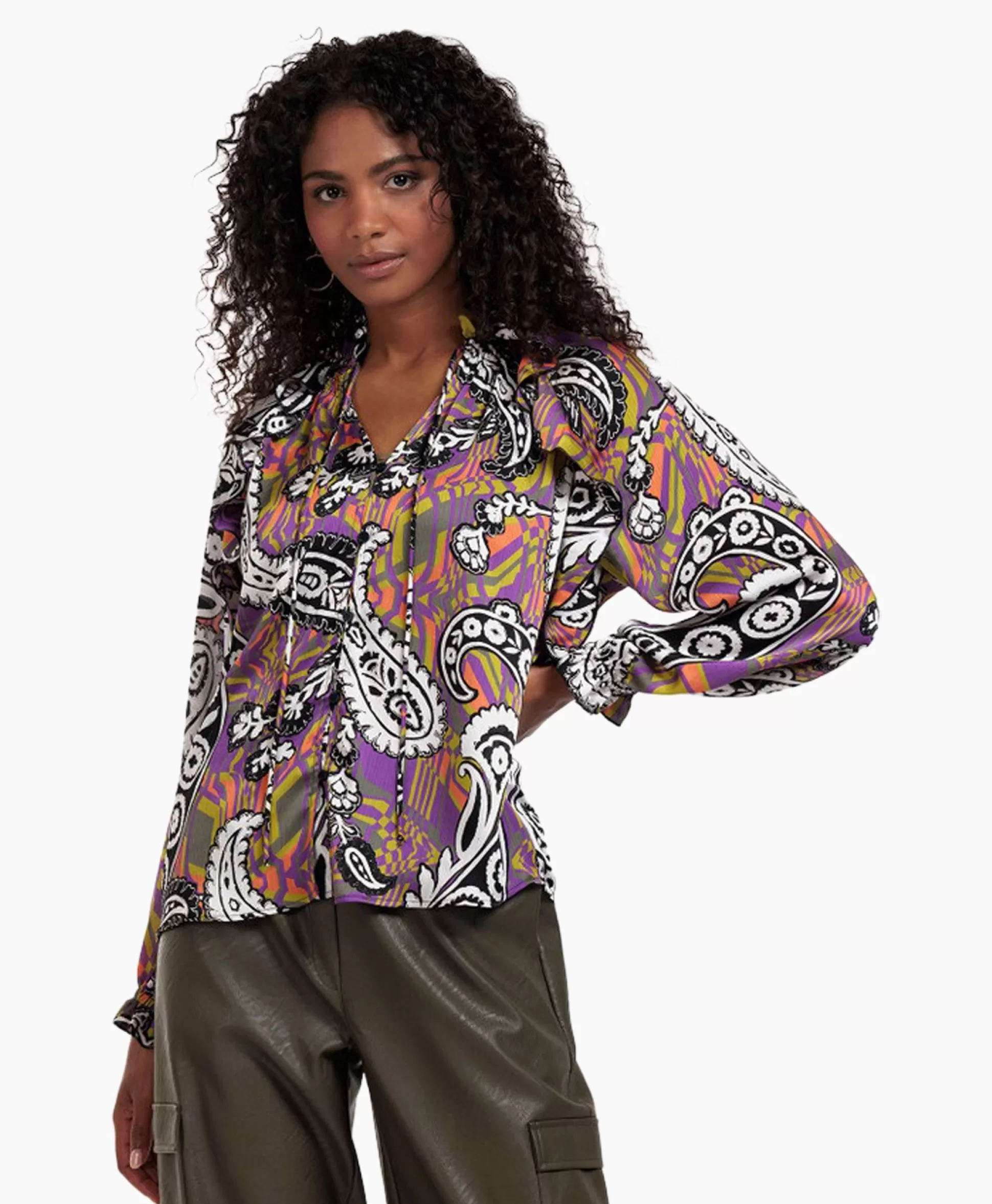 Online Blouse Revelin Voile Paisley Combo L Dames Blouses