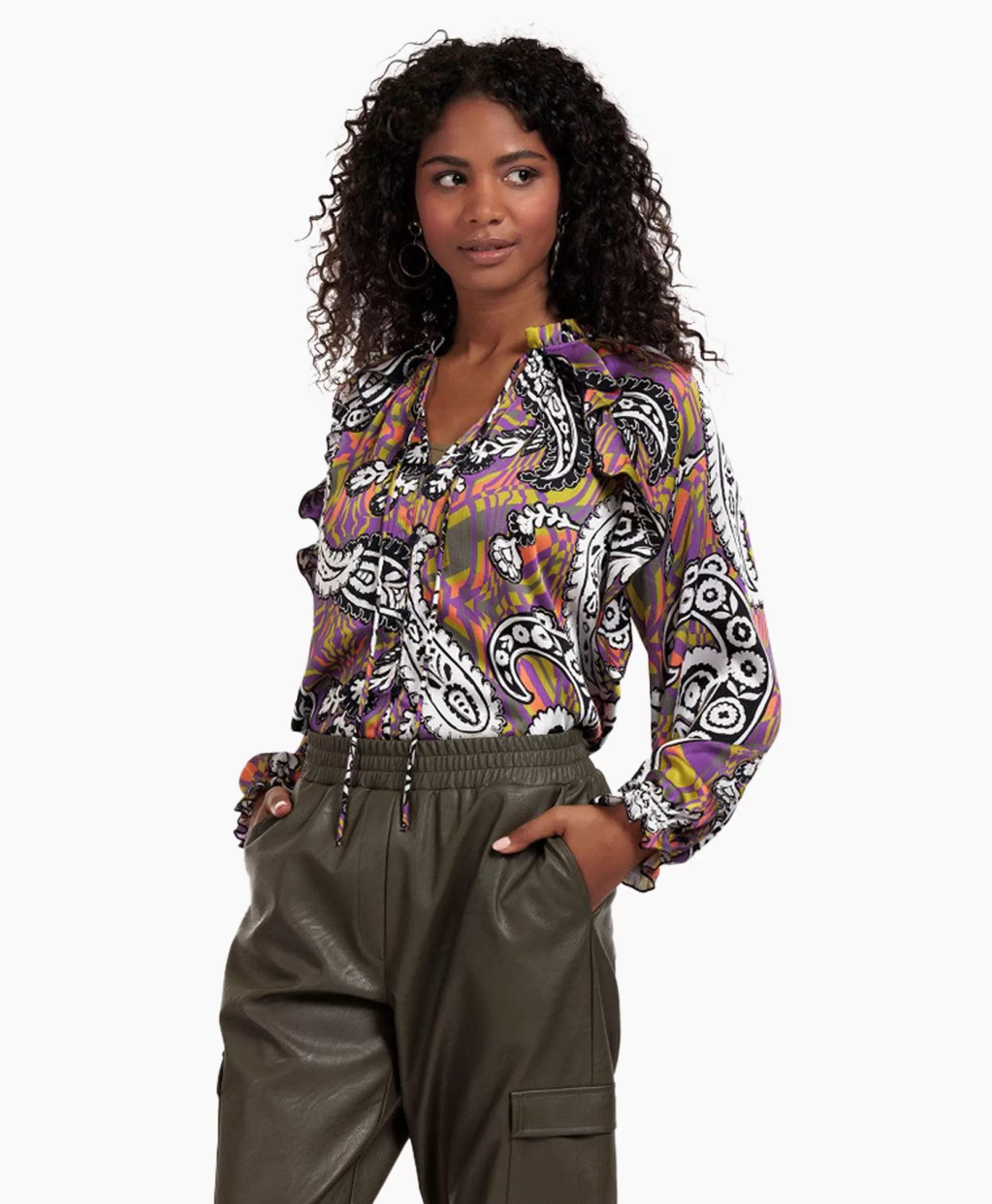 Online Blouse Revelin Voile Paisley Combo L Dames Blouses