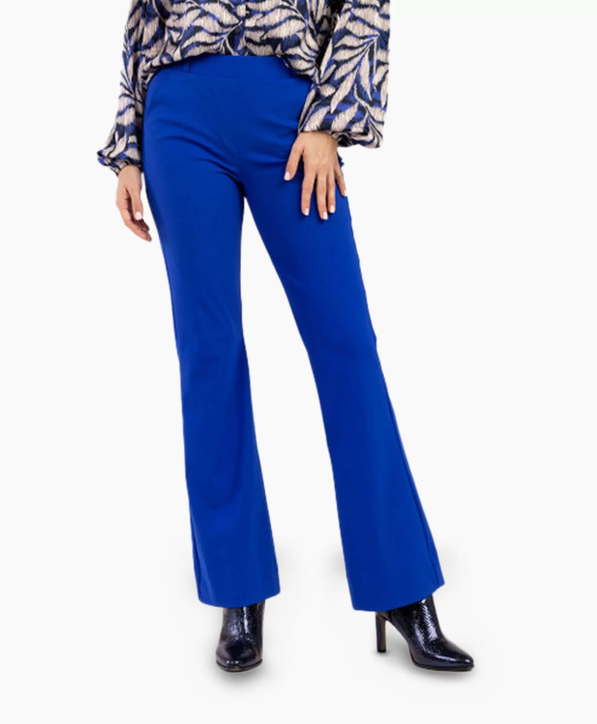 New Broek Flair Bonded Trousers Blauw Dames Broeken