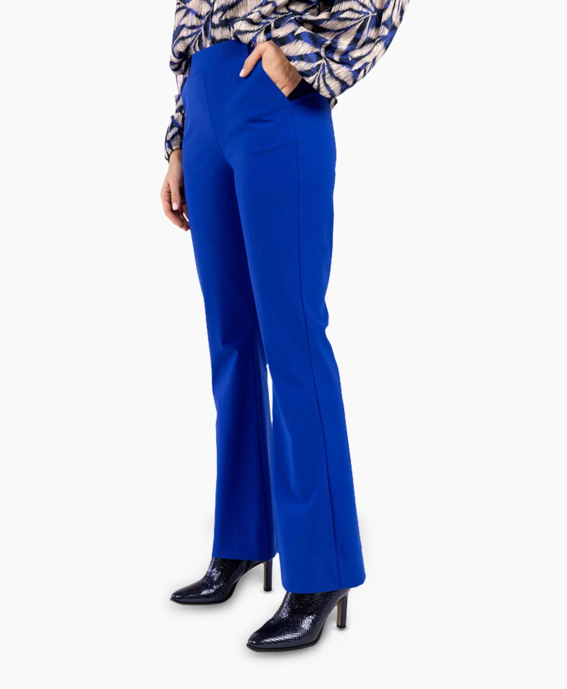 New Broek Flair Bonded Trousers Blauw Dames Broeken