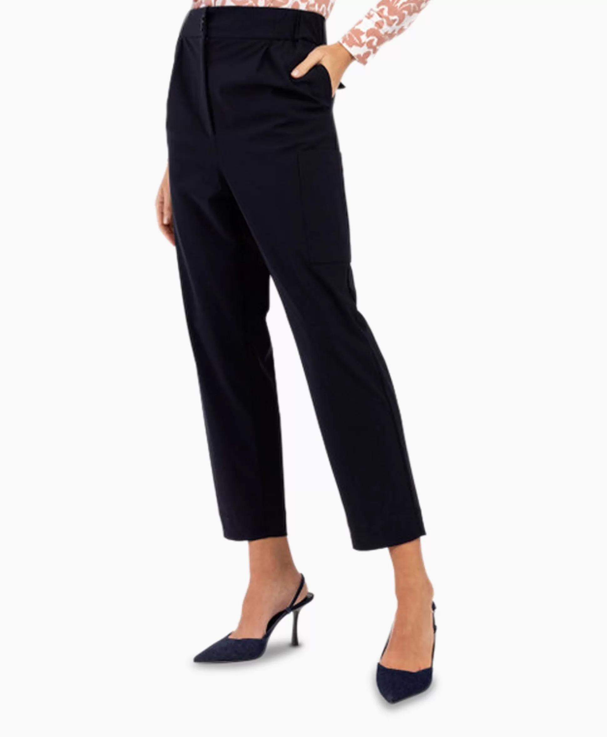 Sale Broek Janneke Cargo Trousers Donker Blauw Dames Broeken