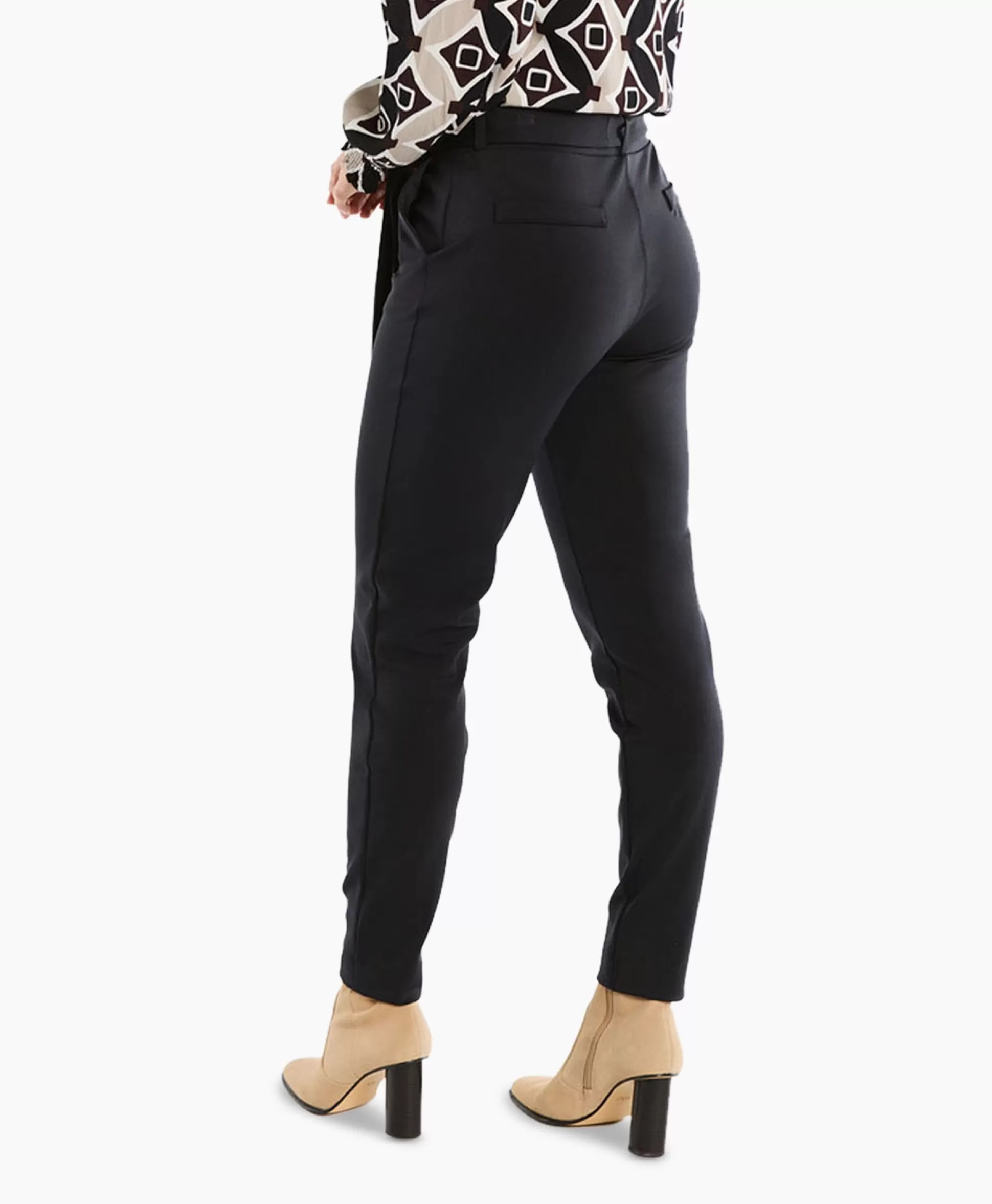 Clearance Broek Katlyn Shiny Bnd Trousers Zwart Dames Broeken