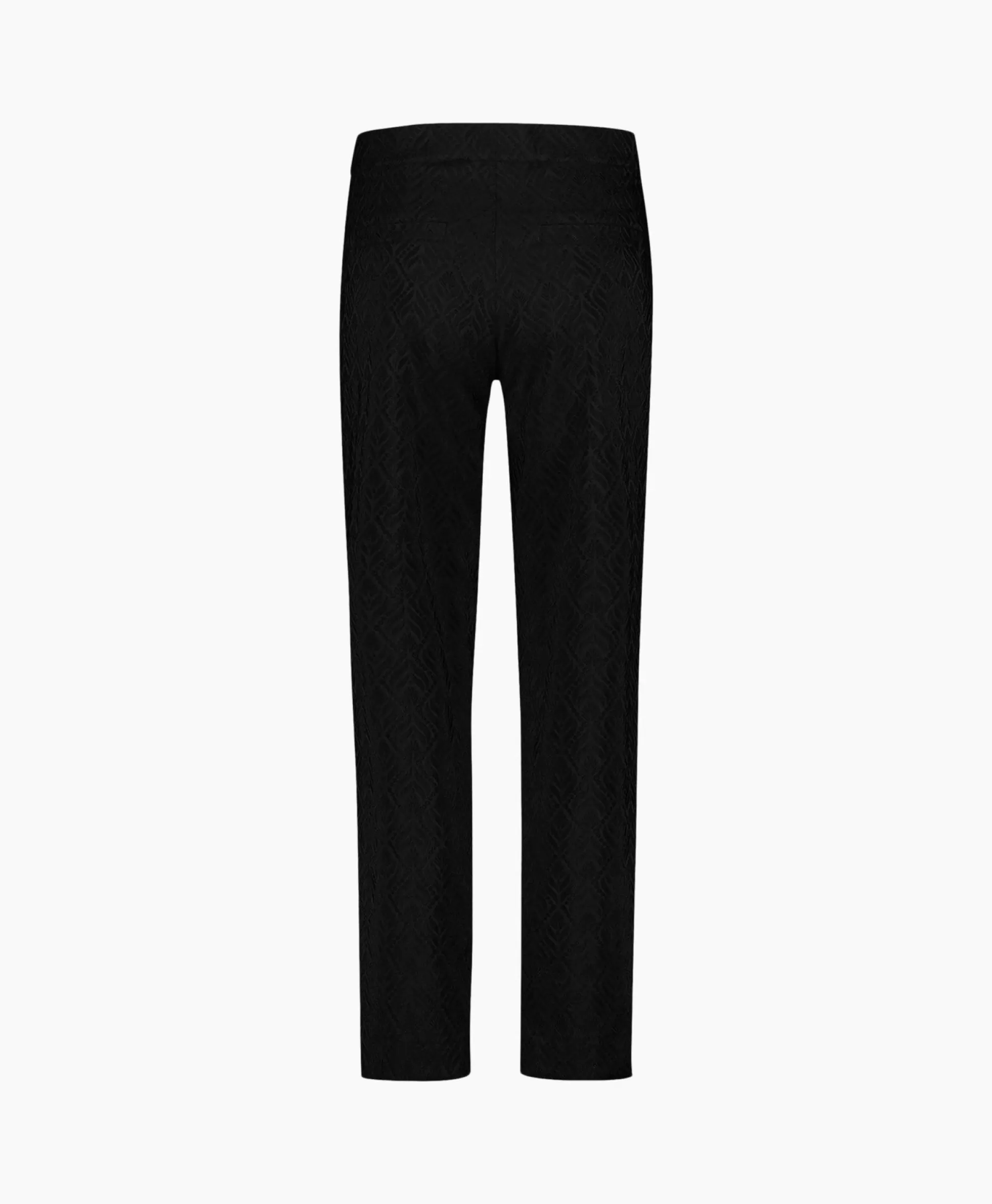 Online Broek Mira Ornament Jacquard Trousers Zwart Dames Broeken