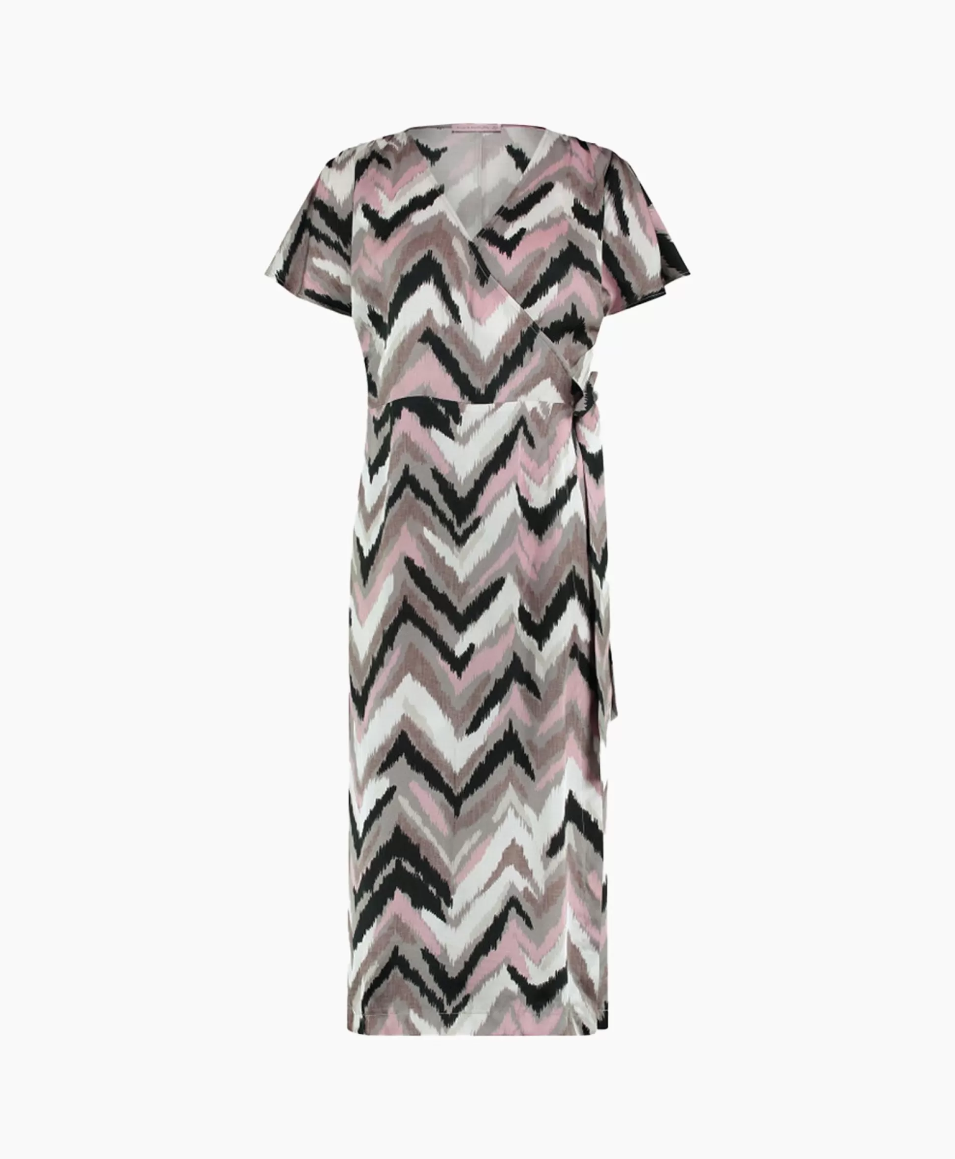 Store Jurk Juno Satin Wrap Dress Ecru Dames Jurken