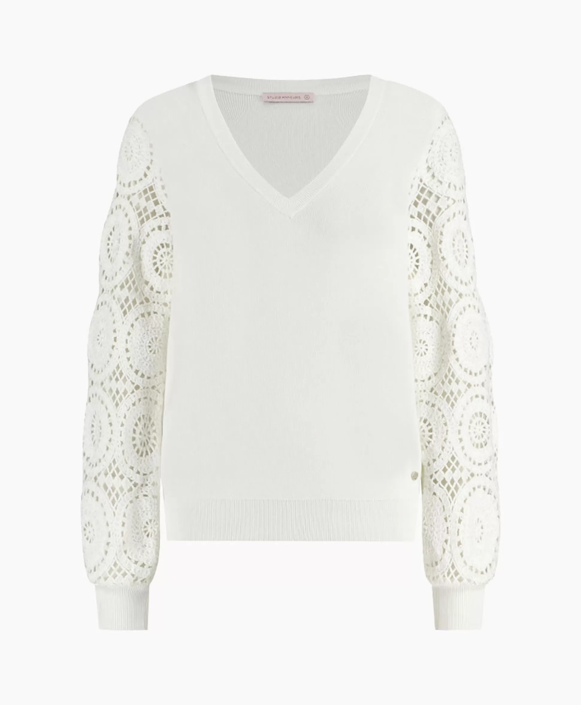 Sale Pullover Dinah Crochet Off White Dames Truien