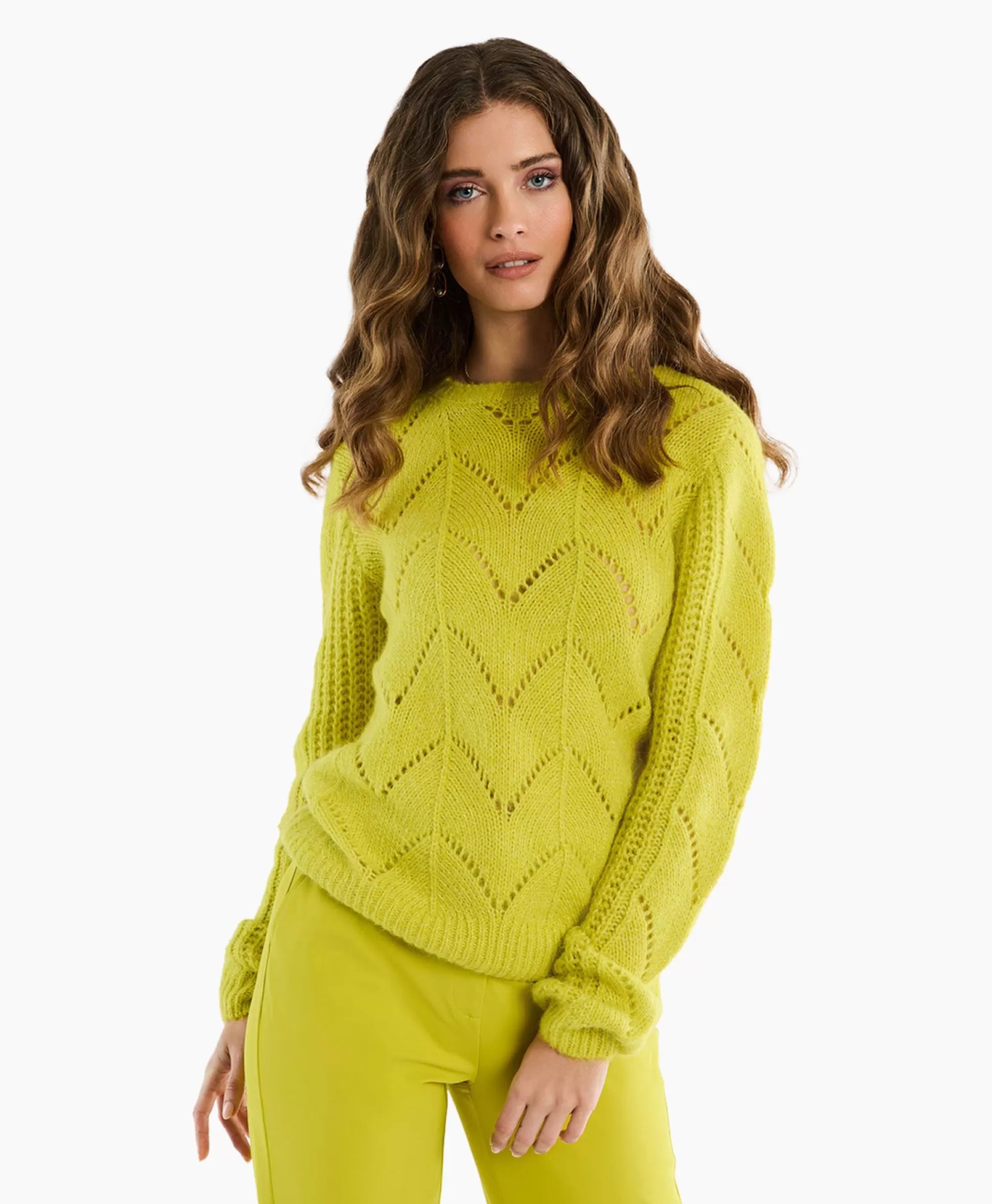 Fashion Pullover Kesia Geel Dames Truien