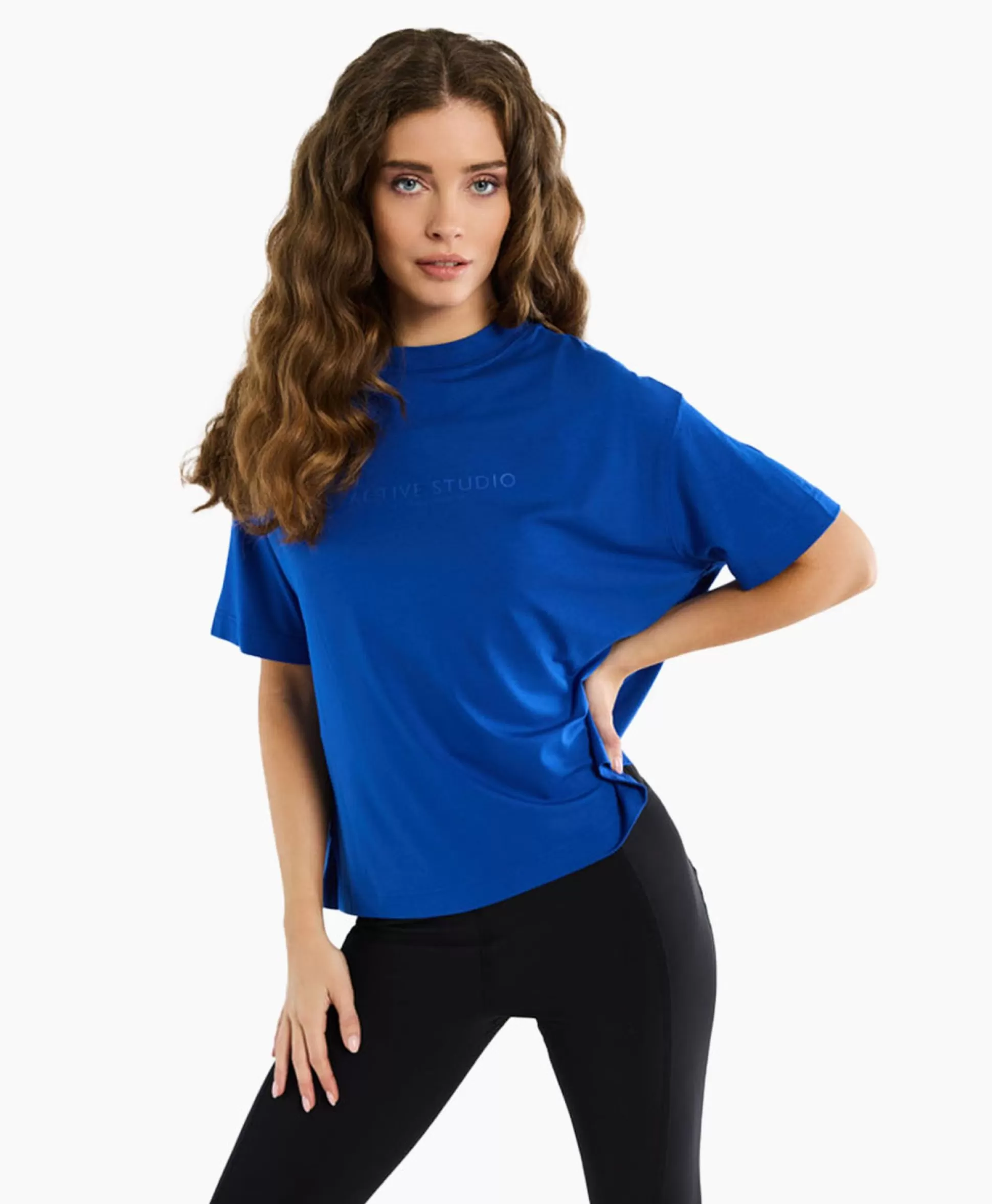 Cheap Top & T-Shirt Dani Sport Tee Blauw Dames T-Shirts & Tops