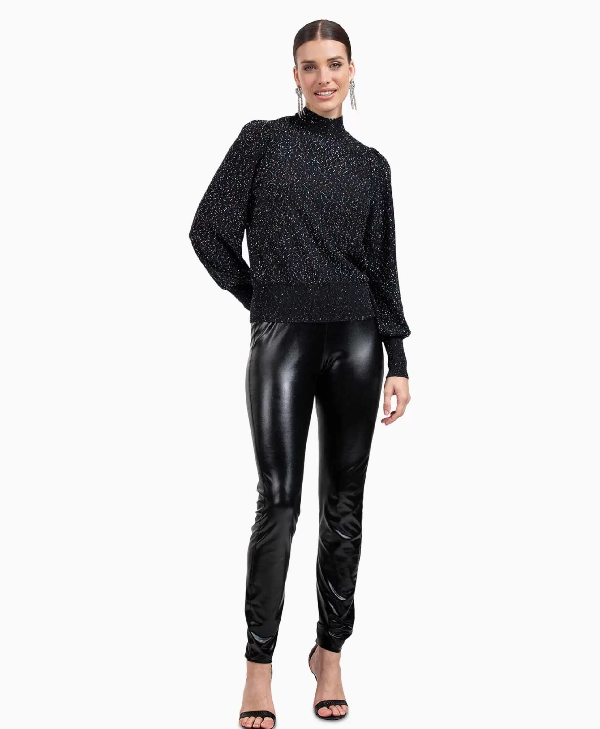 Store Top Ally Metallic Legging Zwart Dessin Dames T-Shirts & Tops