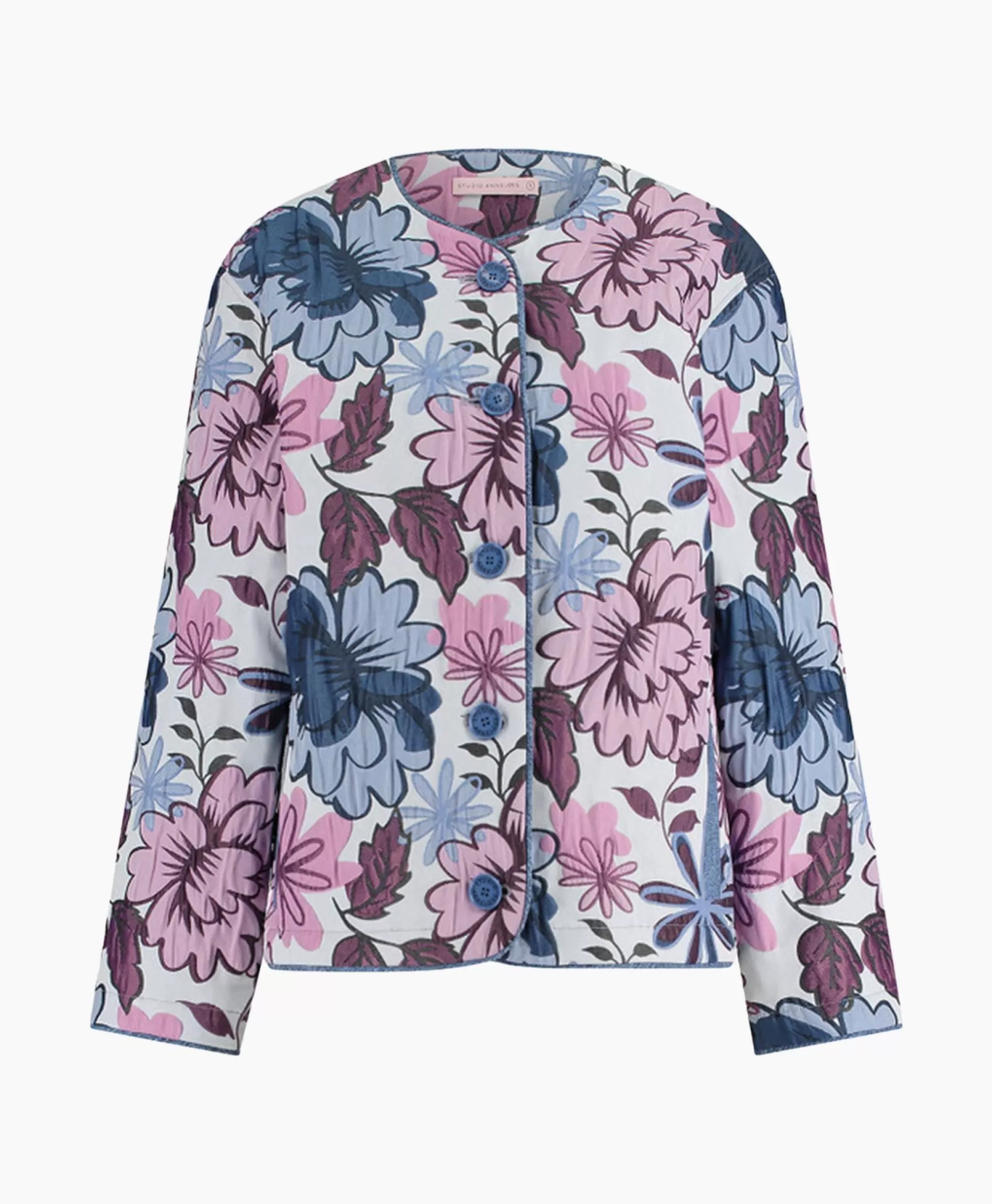 Online Top Esra Jaquard Flower Jacket Ecru Dames T-Shirts & Tops