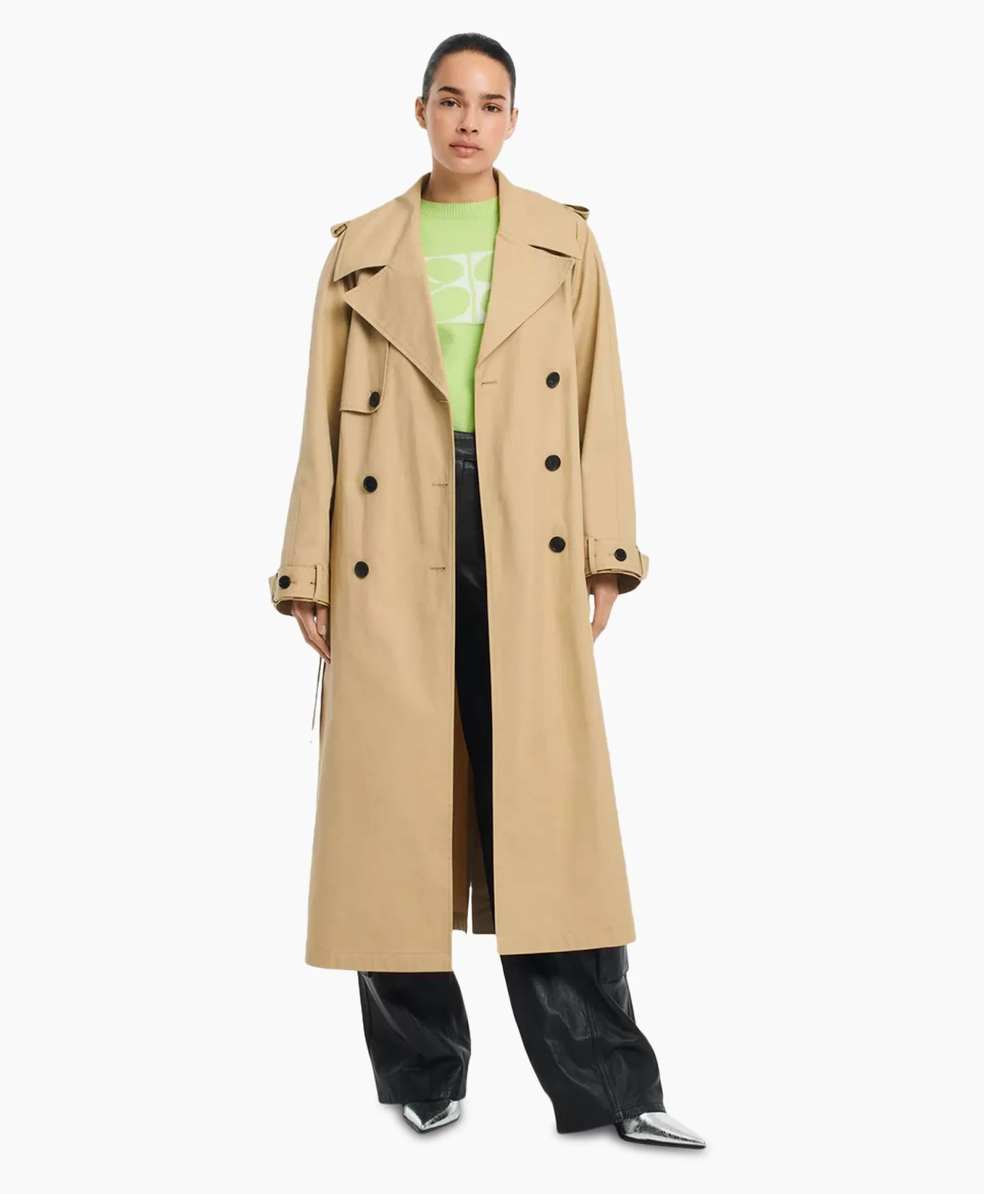 Sale Trenchcoat Mexia Cotton Twill Beige Dames Jassen