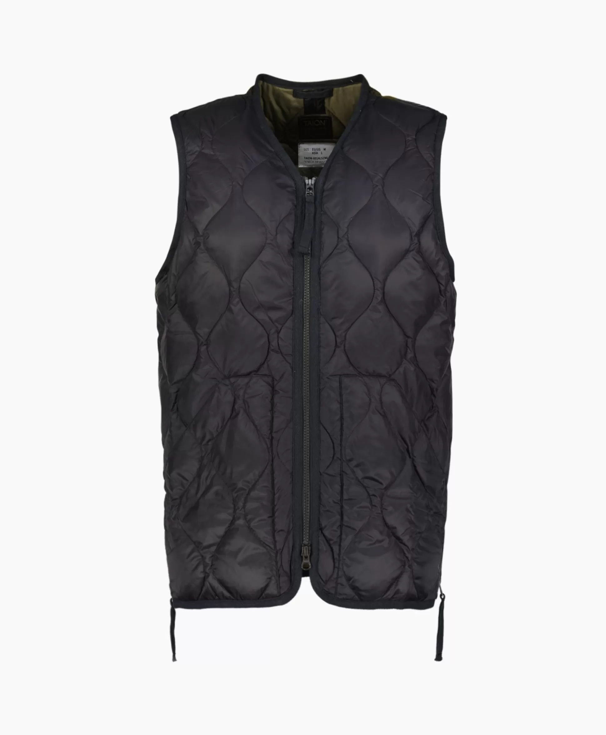 Sale Bodywarmer Military V Neck Zwart Heren Jassen