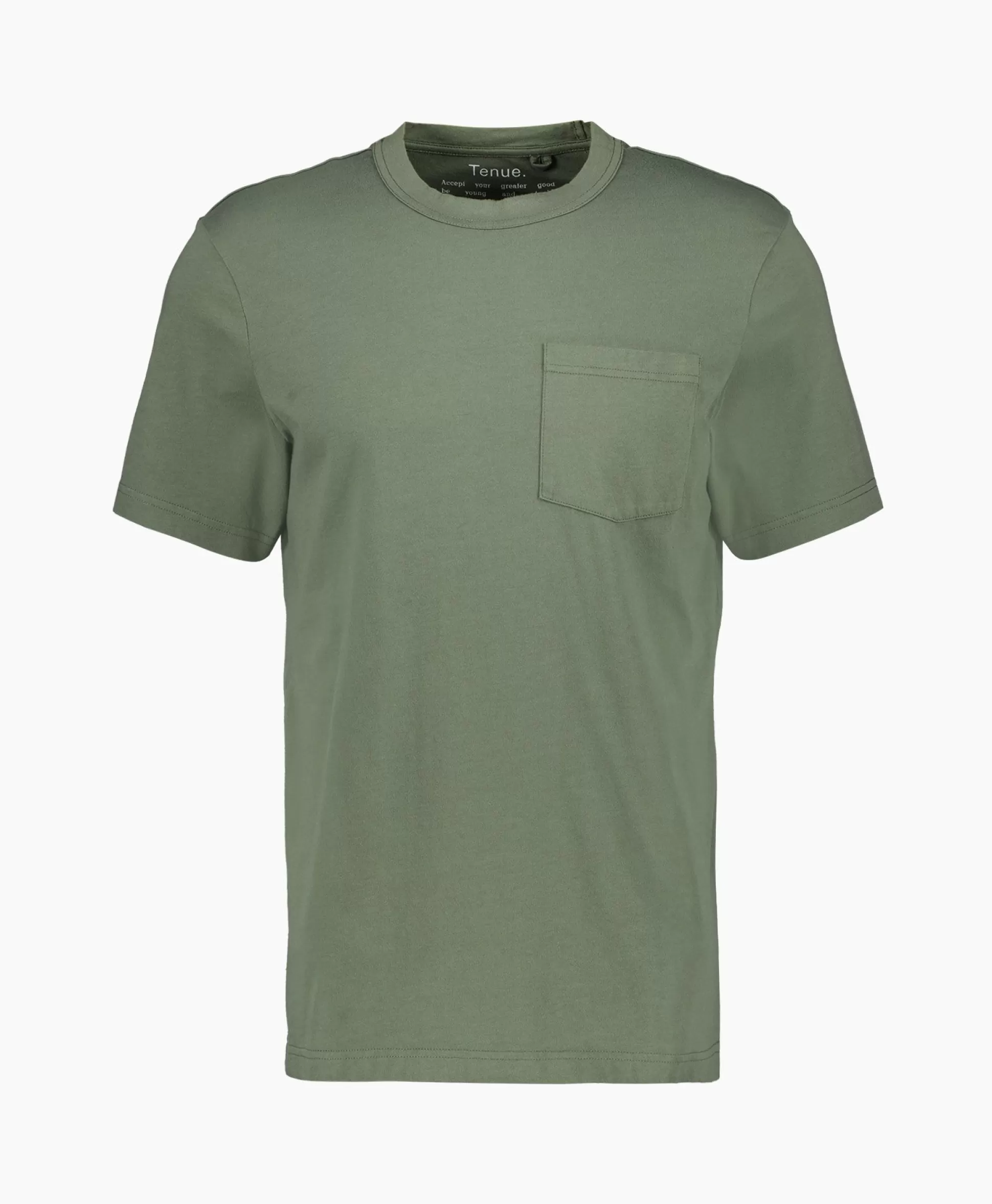 Online T-Shirt Korte Mouw John Pocket Tee Groen Heren T-Shirts