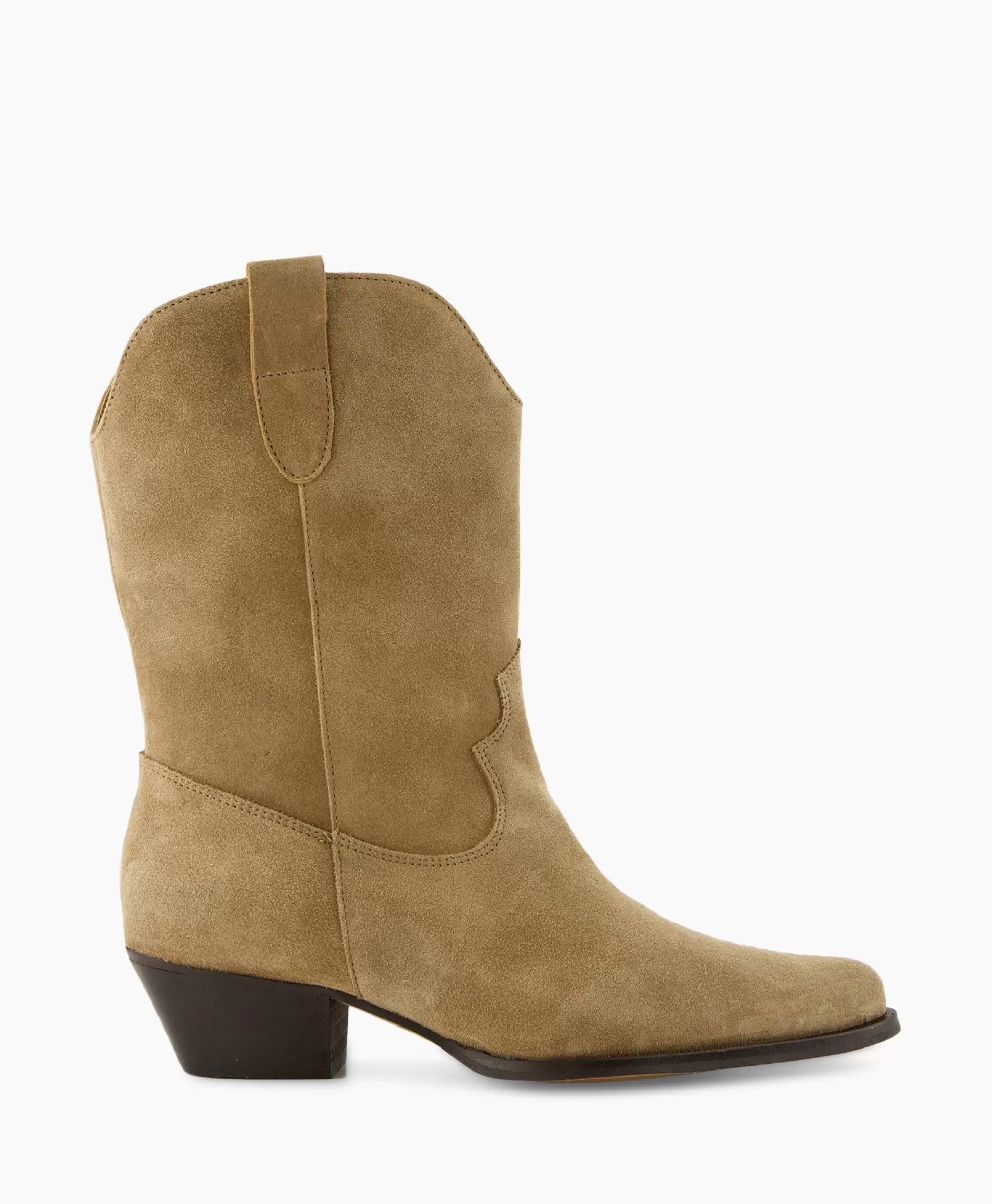 Cheap Cowboylaars Single Beige Dames Laarzen