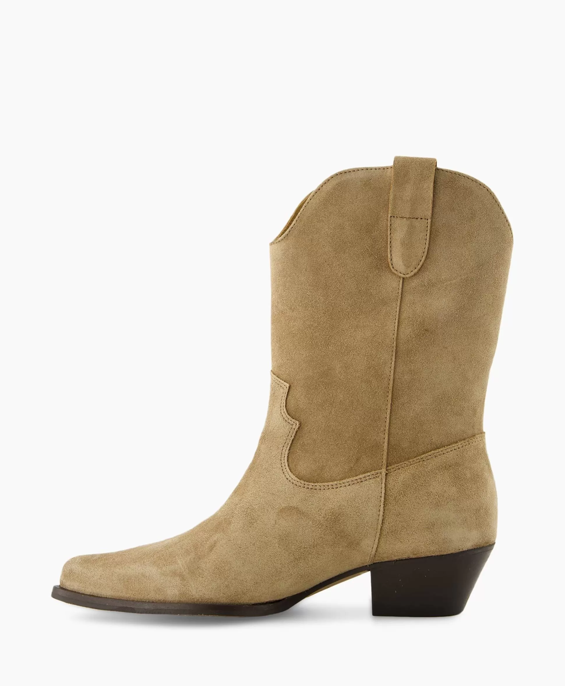 Cheap Cowboylaars Single Beige Dames Laarzen