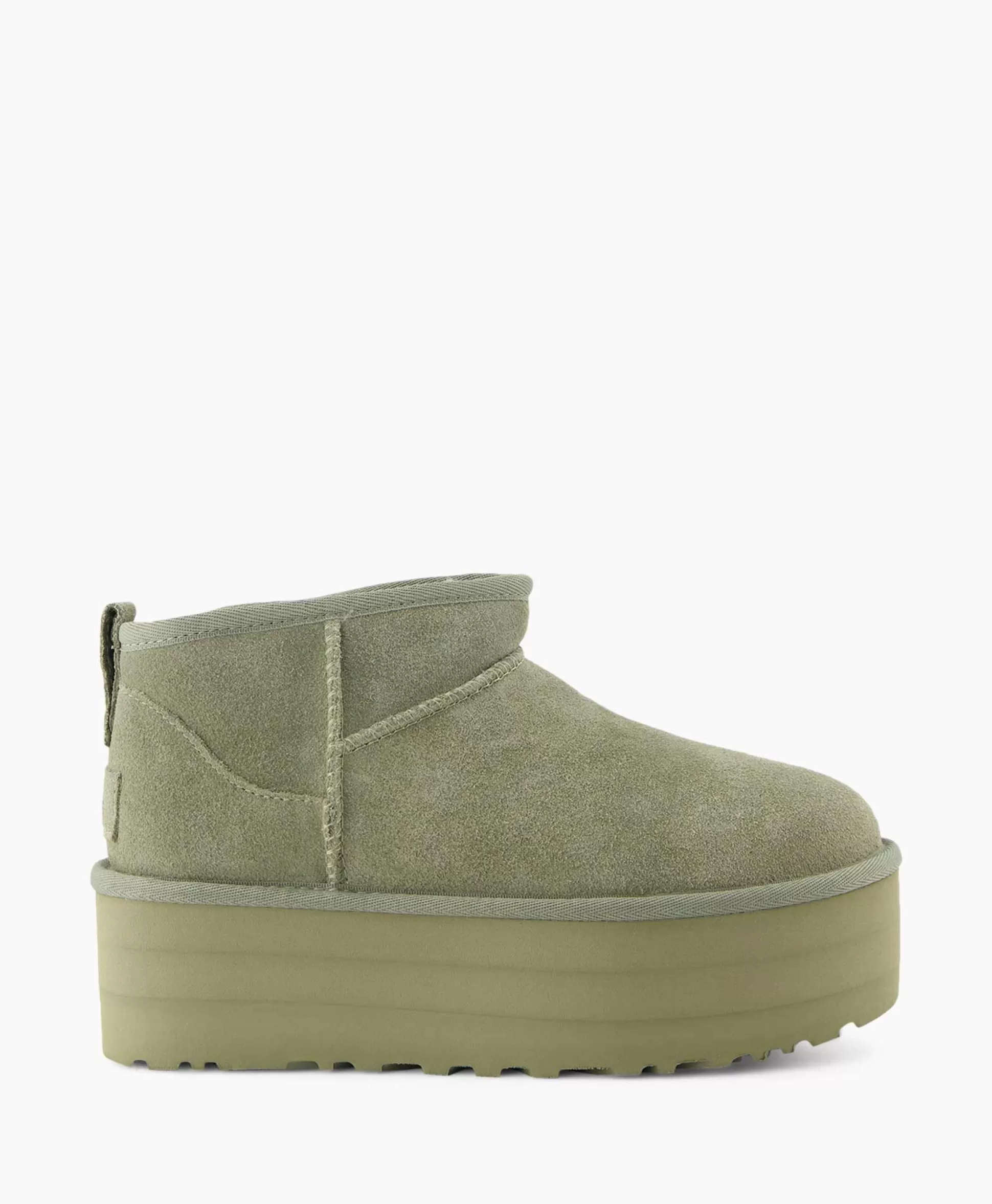 Hot Enkellaars W Classic Ultra Mini Platform Groen Dames Laarzen