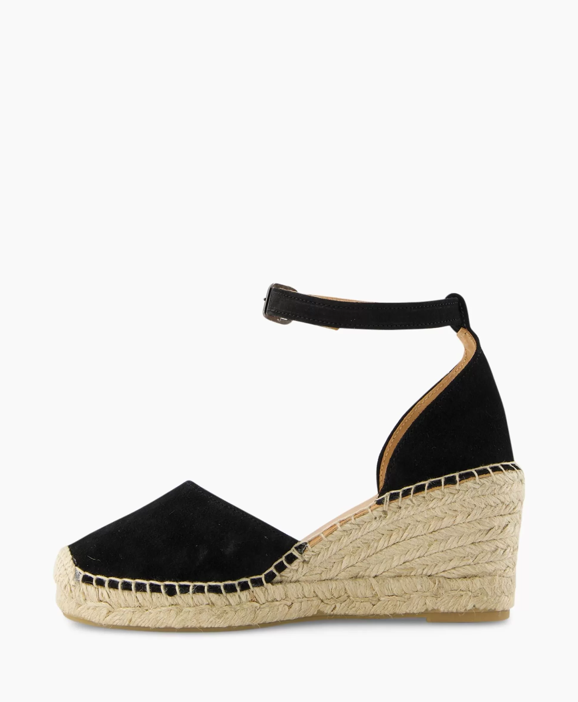 Outlet Espadrille Flora Braid Zwart Dames Instappers