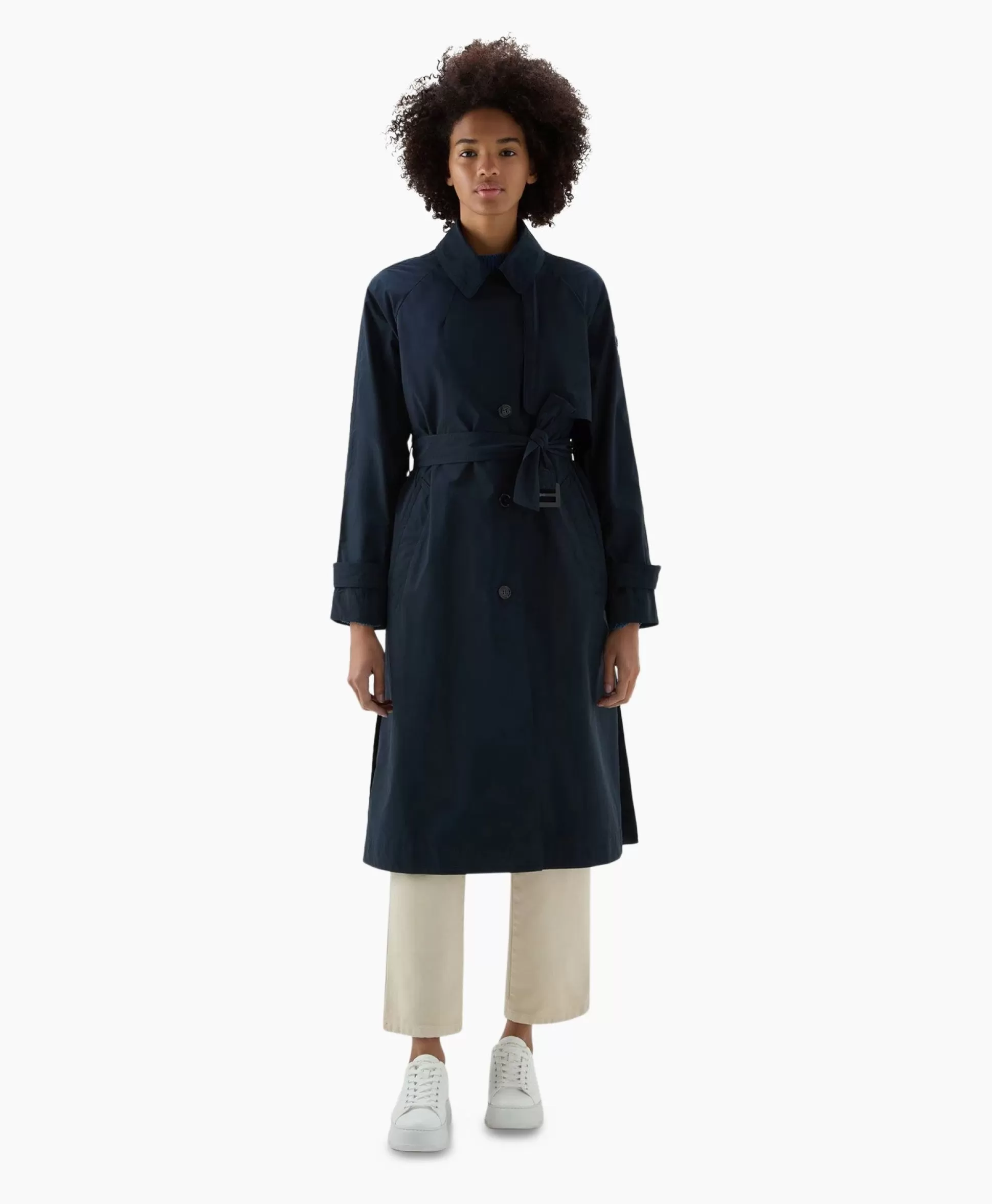 Store Trenchcoat Summer Donker Blauw Dames Jassen