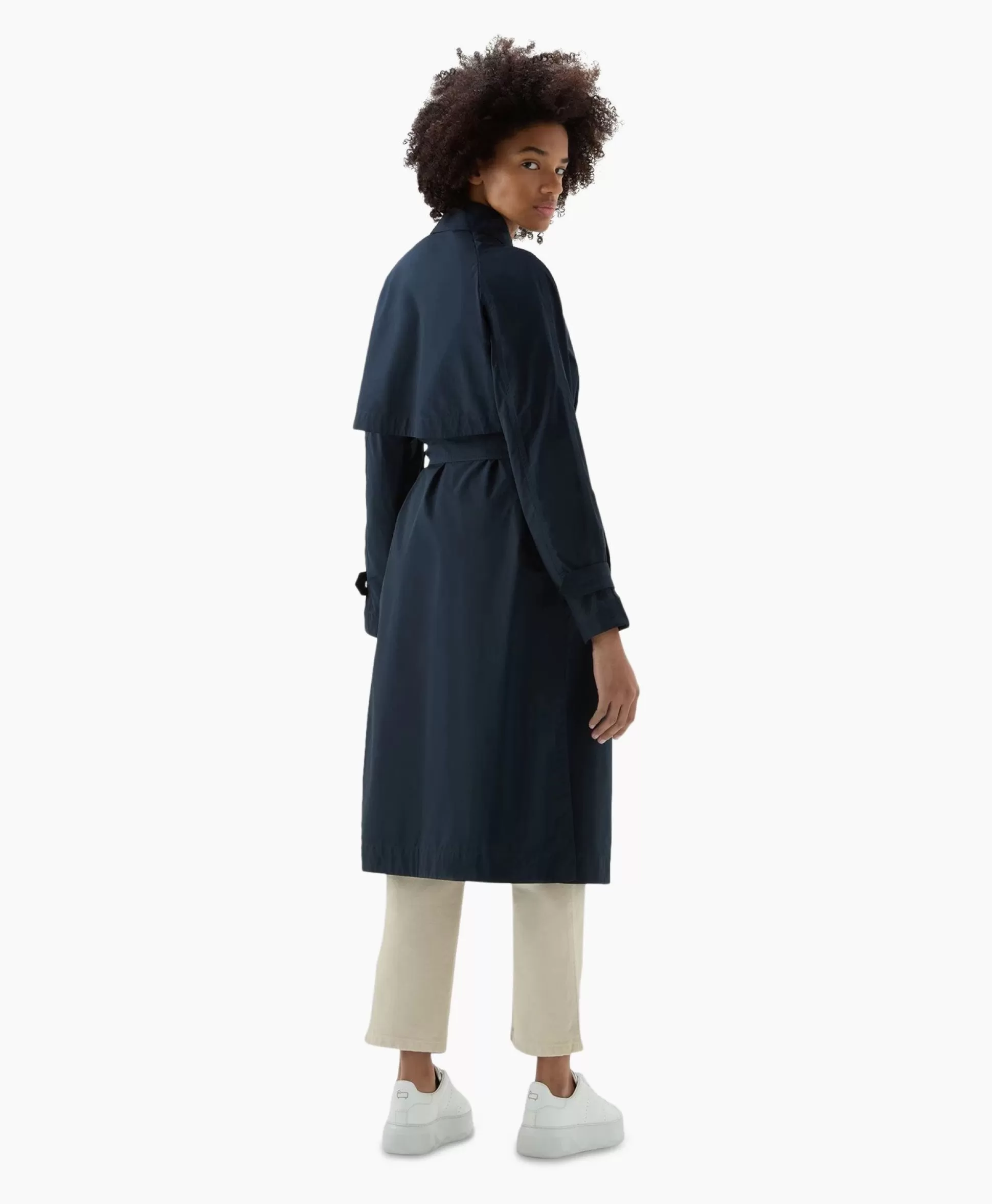 Store Trenchcoat Summer Donker Blauw Dames Jassen