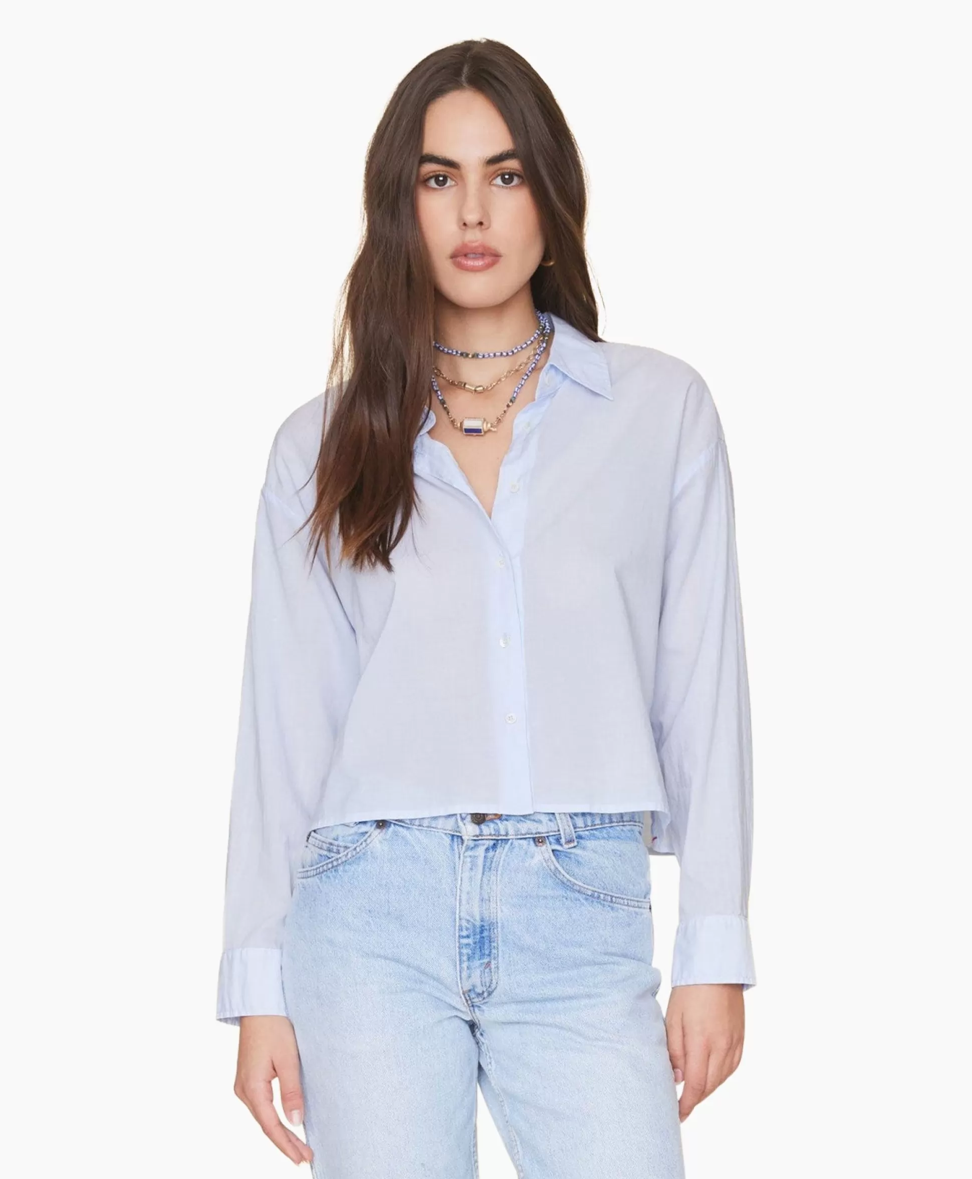 Hot Blouse Dawson Licht Blauw Dames Blouses