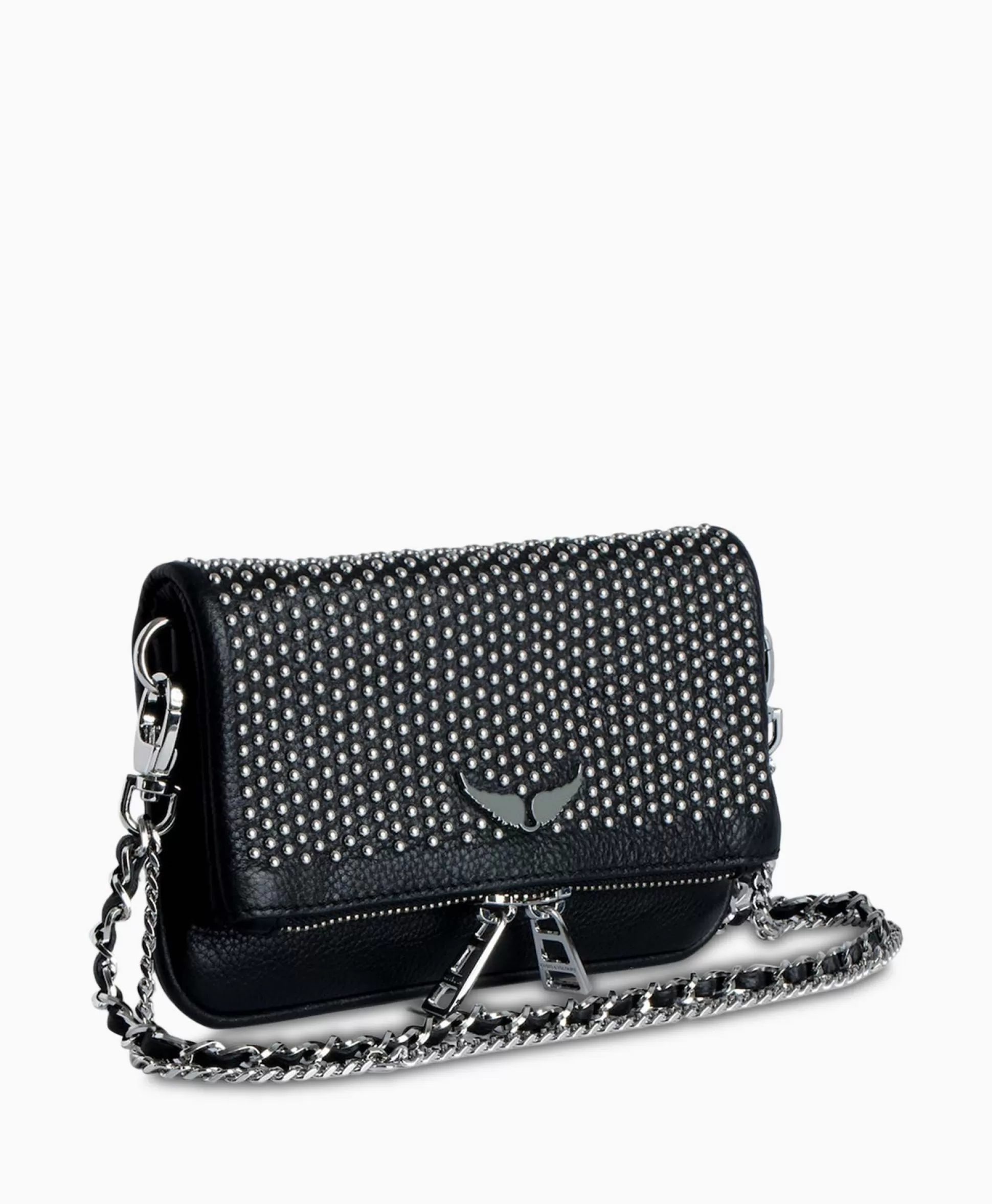 Online Zadig & Voltaire Crossbody Tas Rock Nano Plumetis Zwart Dames Tassen