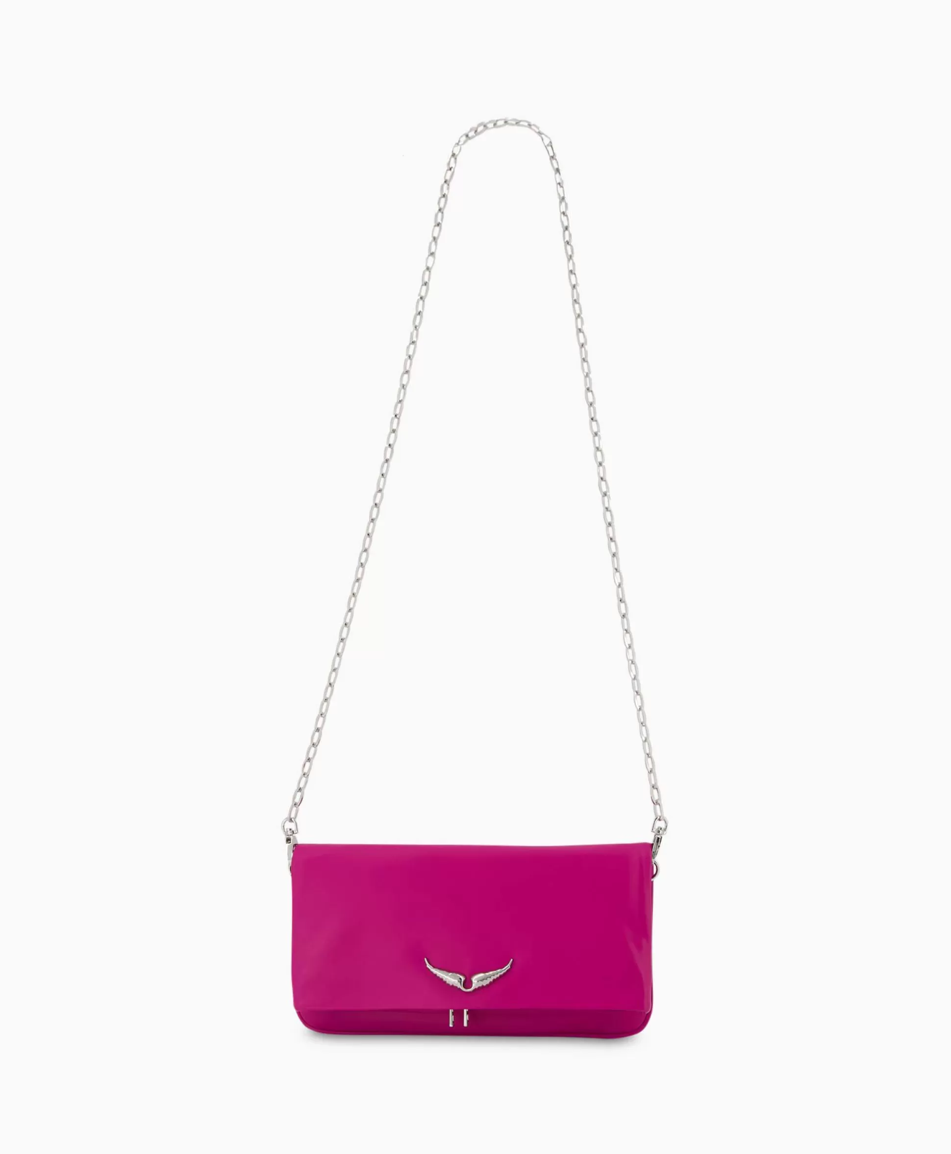 New Zadig & Voltaire Schouder / Hand Tas Rock Eternal Smooth Calfskin Paars Dames Tassen