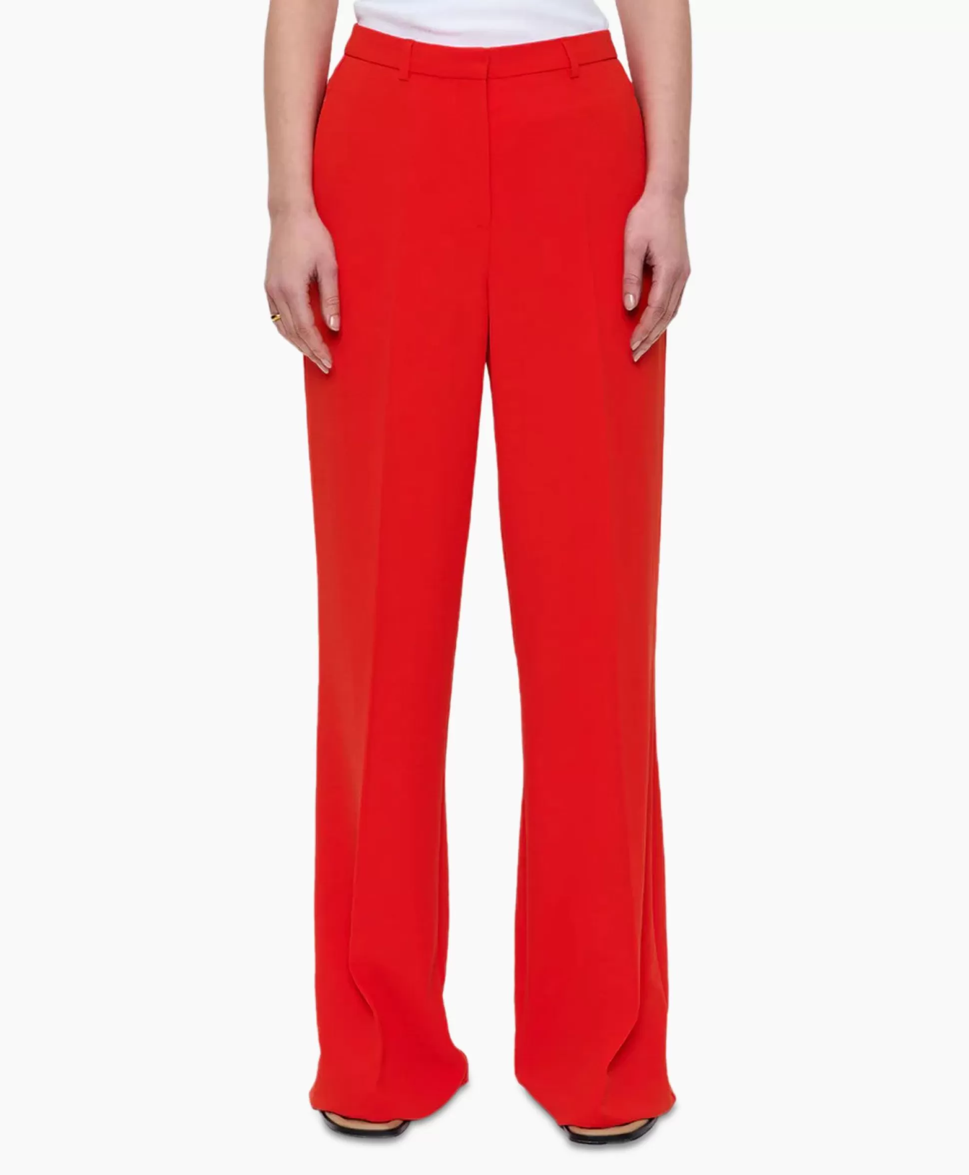 Cheap Pantalon Techno Silk Rood Dames Broeken